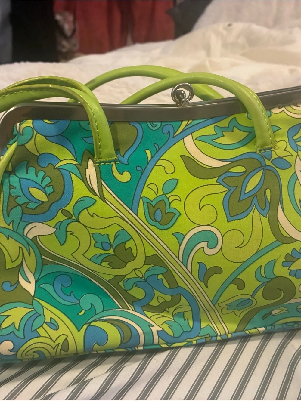 Nine West paisley floral colorful shoulder purse